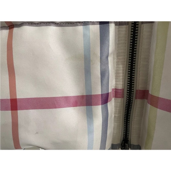 Coach Down Puffer Jacket 83128 Shearing collar plaid leather tattersall Large - Picture 13 of 13